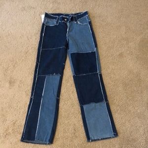 NWT patch jeans blue S